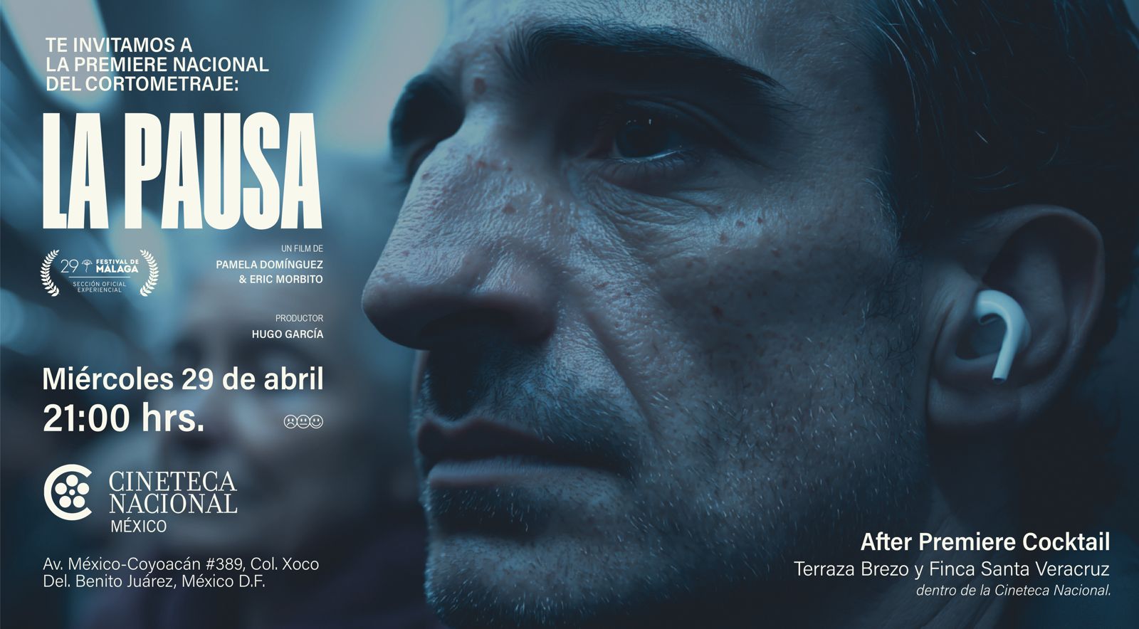 Invitación a ver LA Pausa , cortometraje mexicano IA, en la Cineteca Nacional